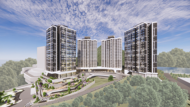 西高山發展項目包括兩座學生宿舍、兩座教職員宿舍及配套設施（設計圖片）